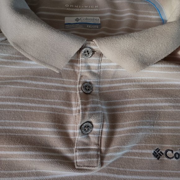 COLUMBIA MEN'S OMNI-WICK POLO SHIRT SIZE 2XL - Picture 6 of 9